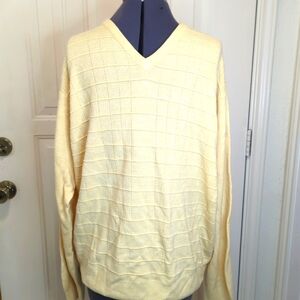 Dockers Yellow Sweater XL Made in Hong Kong 100%Acrylic